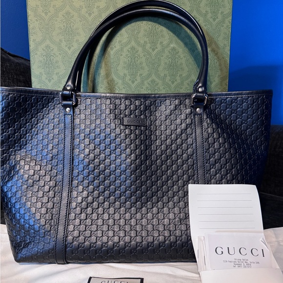 100% Authentic Gucci Guccissima tote bag - Picture 2 of 12